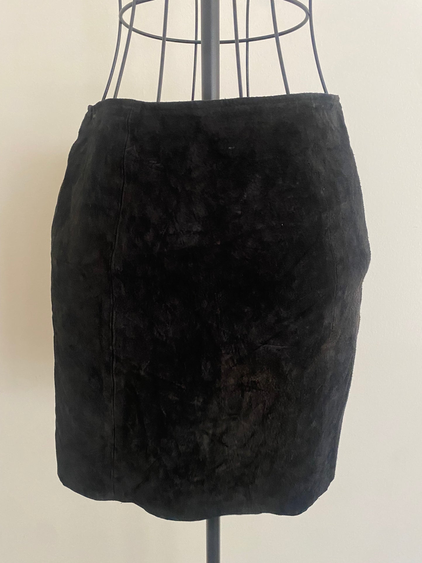 genuine suede mini skirt