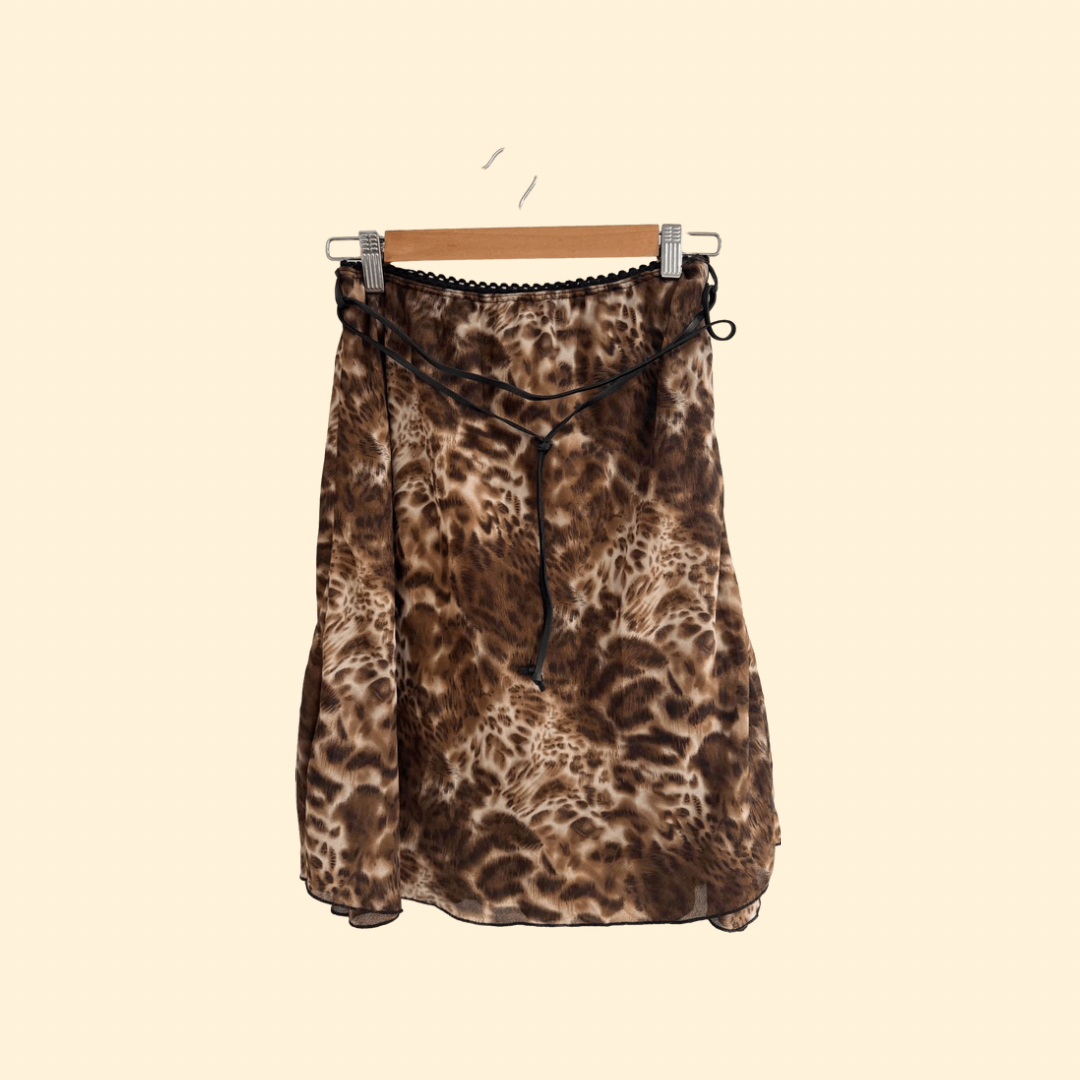 90's Leopard Skirt