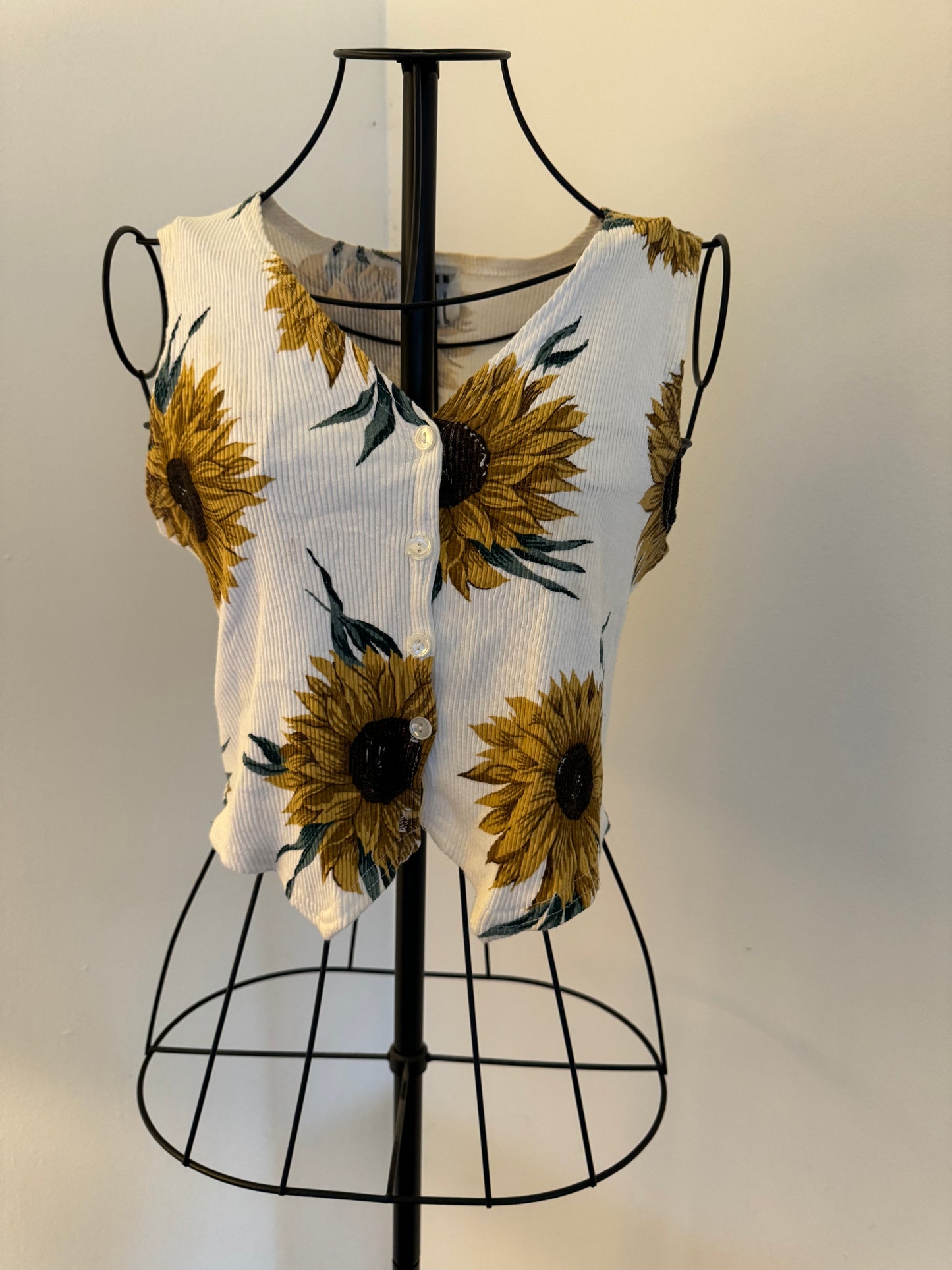 corduroy sunflower vest
