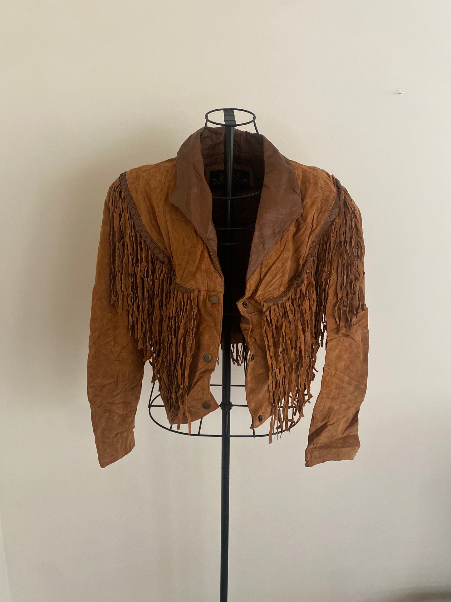 suede western fringe jacket