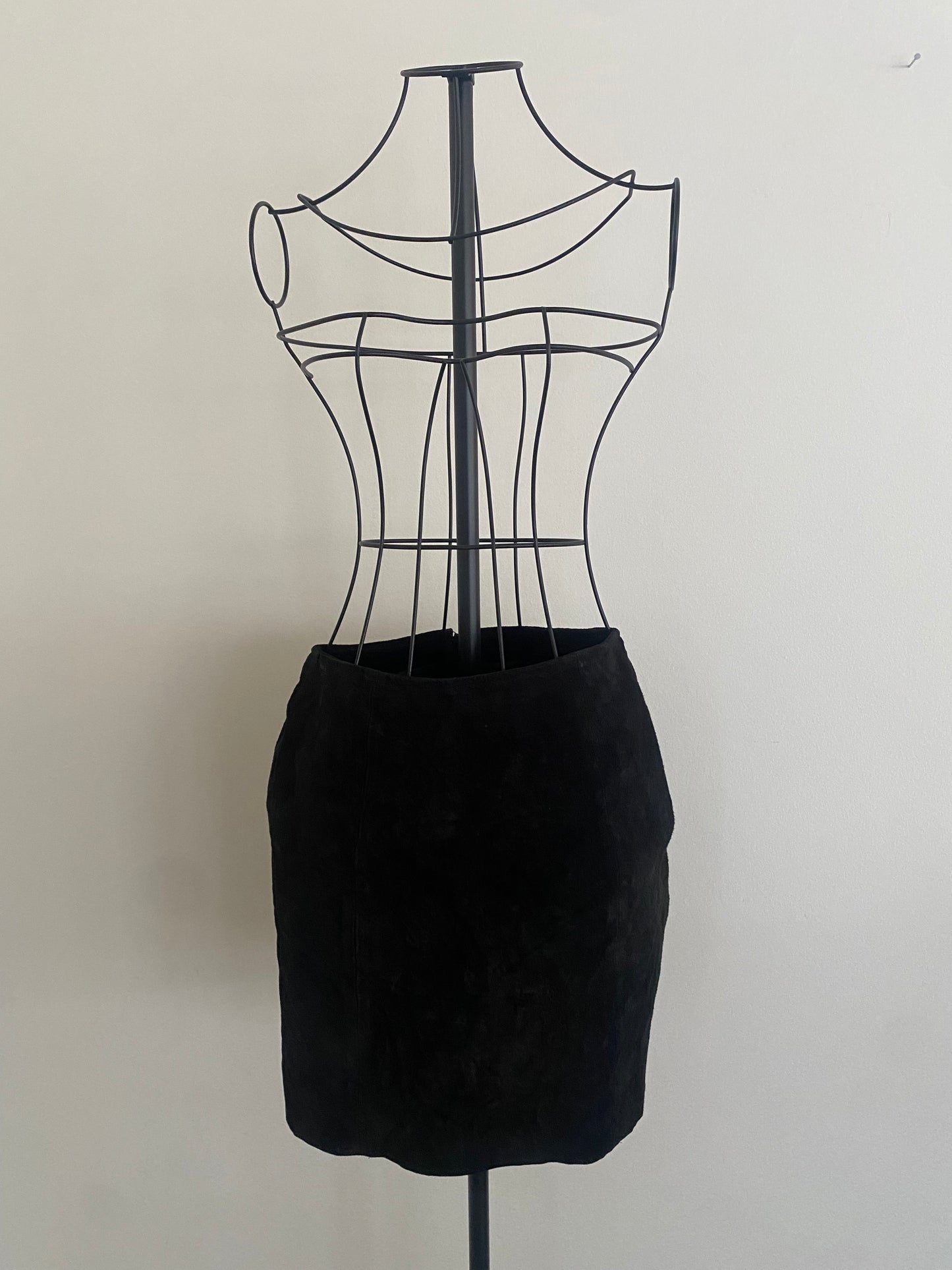 genuine suede mini skirt